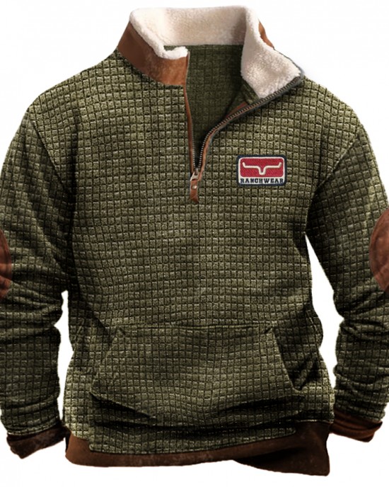 Solid color zipper stand collar casual sweatshirt HF1306-02-02 Solid color zipper stand collar casual sweatshirt HF1306-02-02